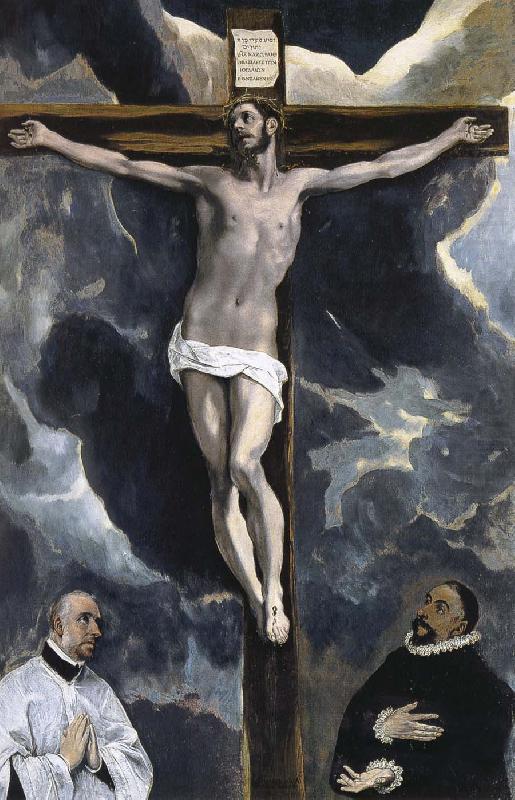 El Greco The Crucifixion with two donors china oil painting image